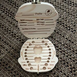 Wooden Baby Tooth Keepsake Box